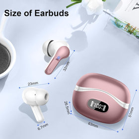 AOSRAU earbuds worn during a workout for secure fit