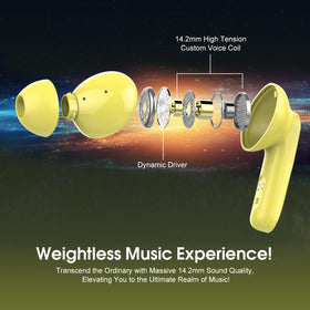 AOSRAU earbuds one tap pairing for instant connection even in crowds.
