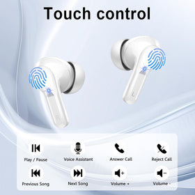 AOSRAU touch controls on the earbuds for hands free music and calls.