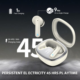 AOSRAU ENC noise-cancelling mic minimizes background noise for calls.