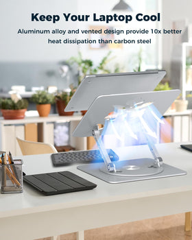 Aoviho device hooks detail secure laptop in place for safer use