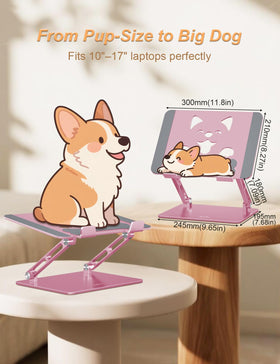 Aoviho in-use on desk with laptop showing improved posture benefit