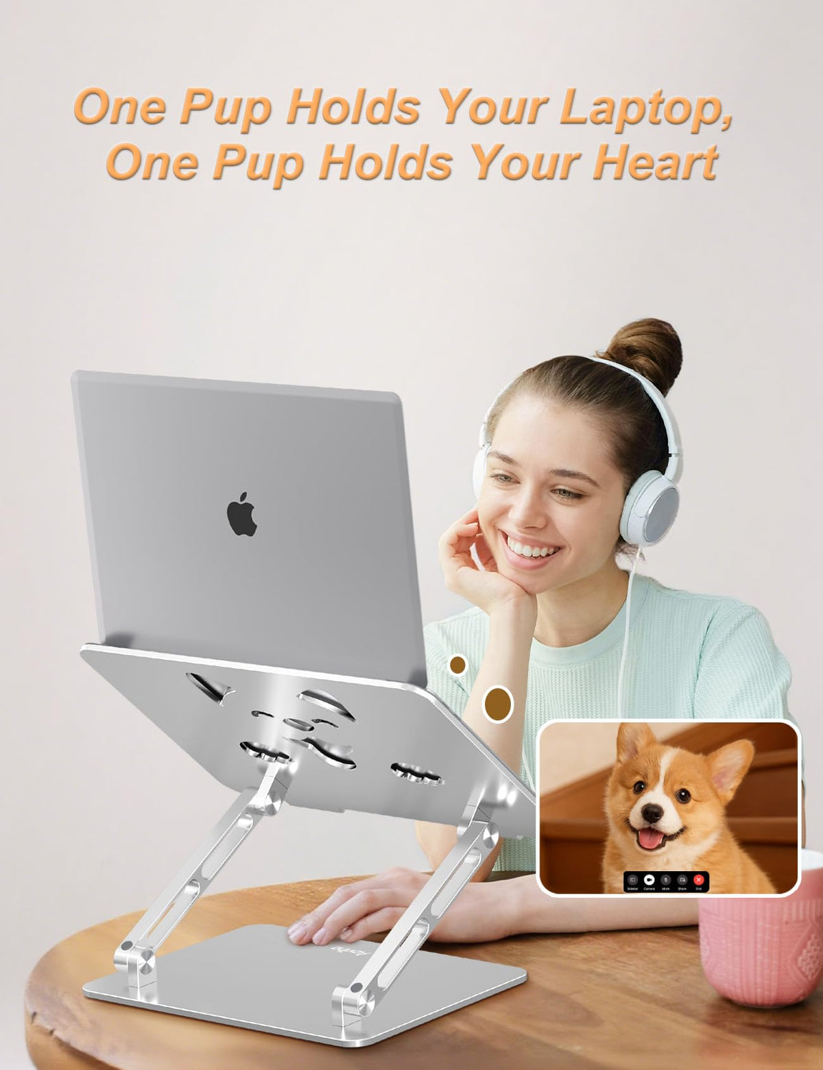 Aoviho laptop stand compatible with many brands and sizes.