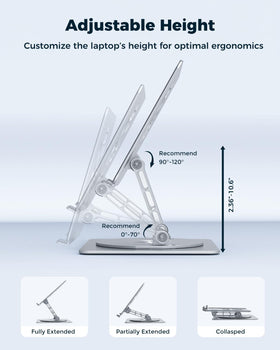 Aoviho rotating stand mid-swipe demonstrating smooth 360° swivel benefit