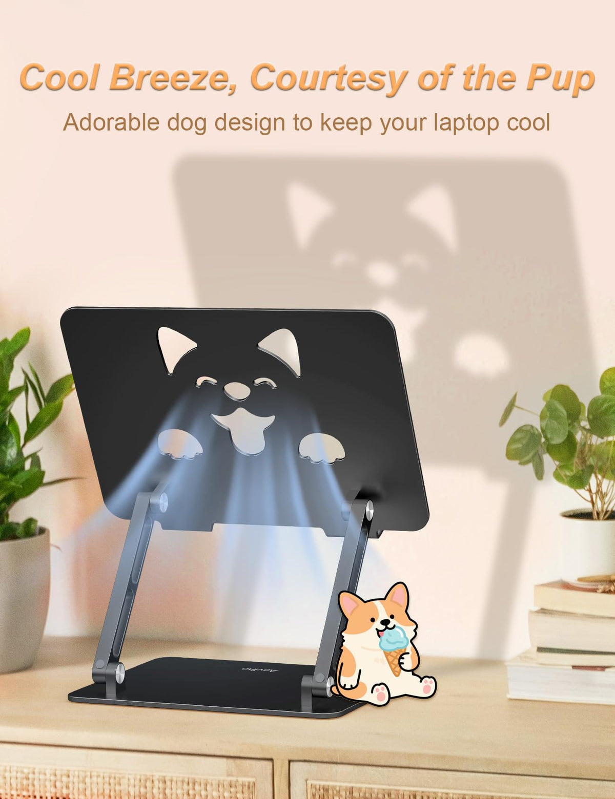 Aoviho side profile folded to 2.2 inches showing portability and compact storage benefit
