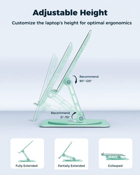 Aoviho anti-slip hooks and pads securing laptop and preventing scratches