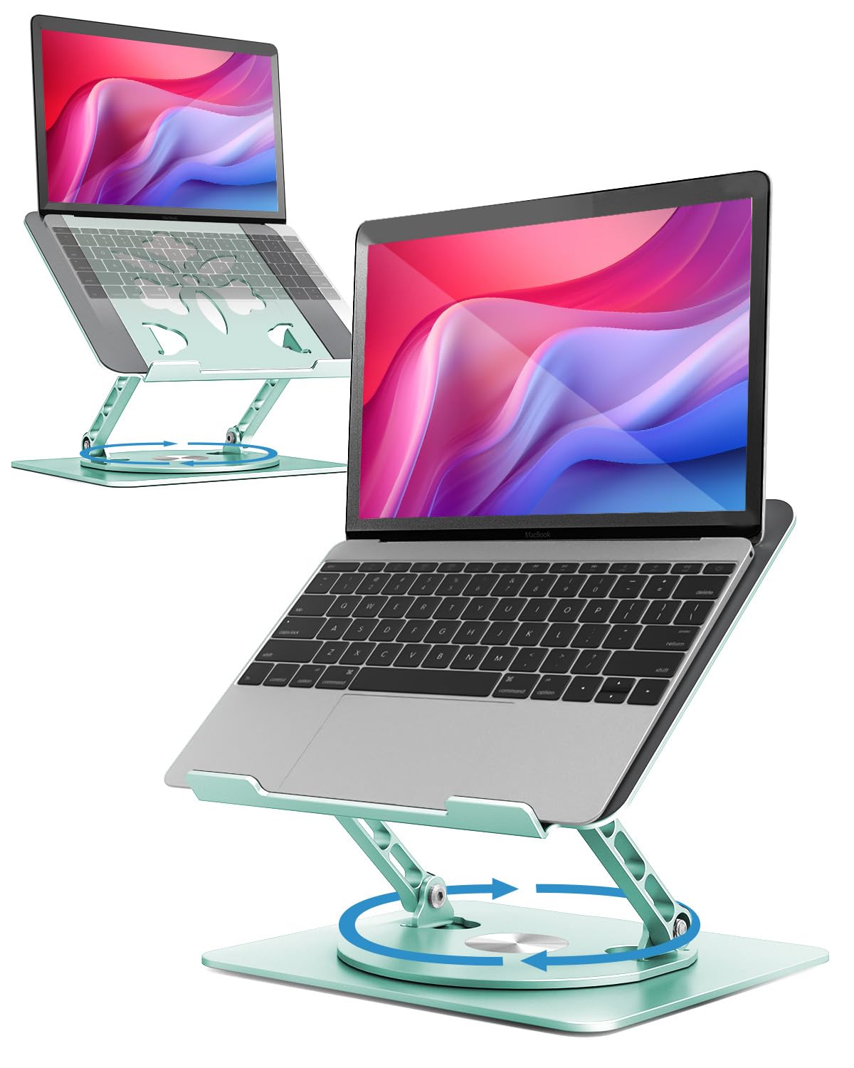 Aoviho front view showing mint stand stability and ergonomic lift