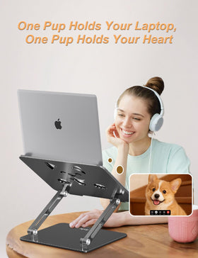 Aoviho on a desk with laptop and accessories improving workspace ergonomics benefit