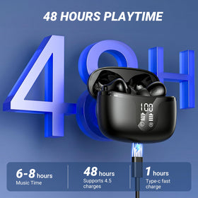 AOVOCE S48 ears tips and ergonomic lightweight design for all-day wear