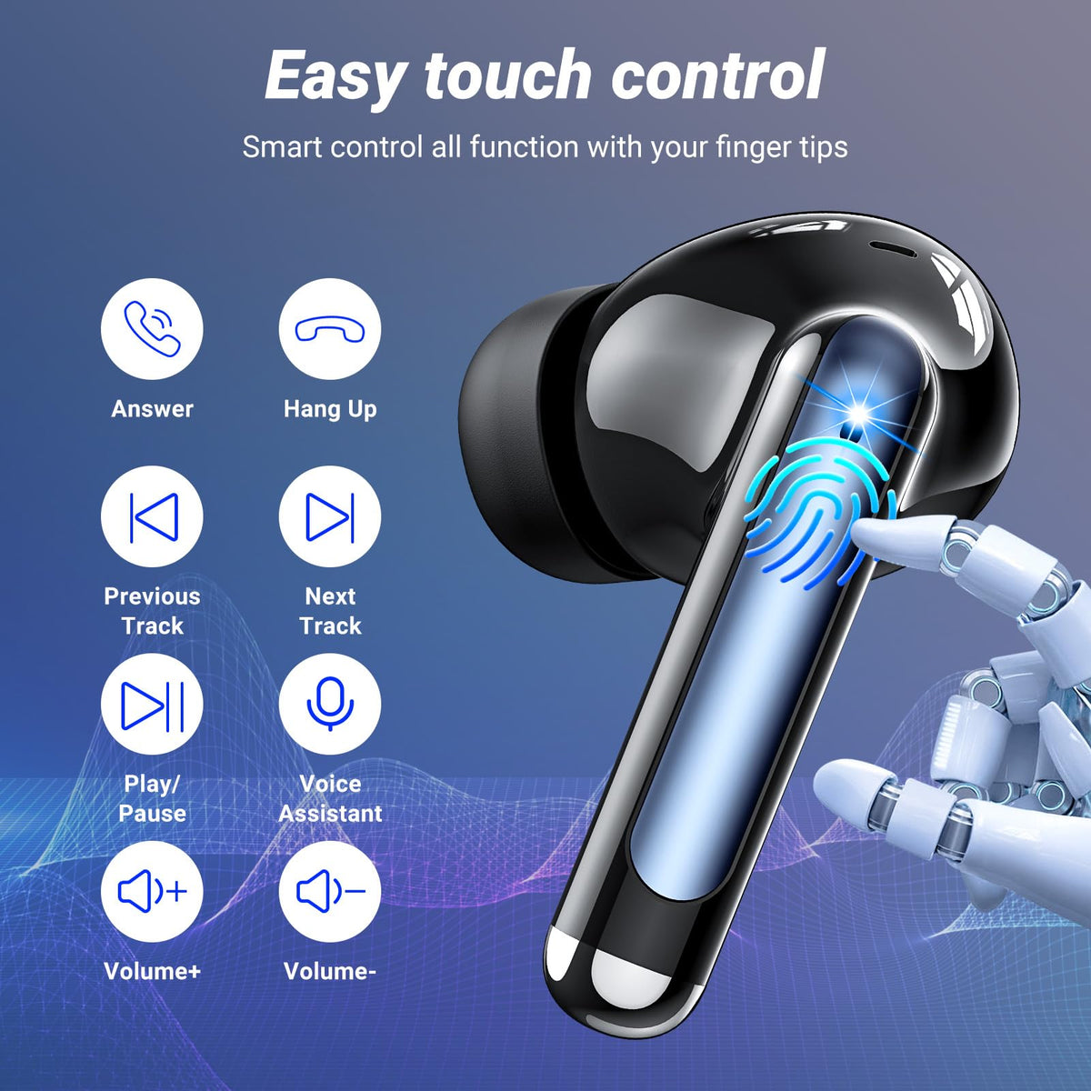 AOVOCE S48 sweatproof earbuds ready for gym and outdoor activities