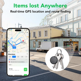 aowoka tracker attached to keys for quick item recovery