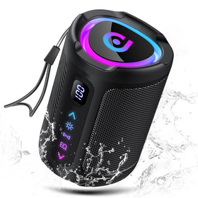 aowoka bluetooth speaker with LED light boosts ambiance and immersive sound during outdoor listening.