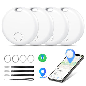 aowoka front packaging showing four slim tracker tags and benefits