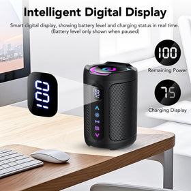 aowoka speaker battery 1800mah for extended playtime on trips.