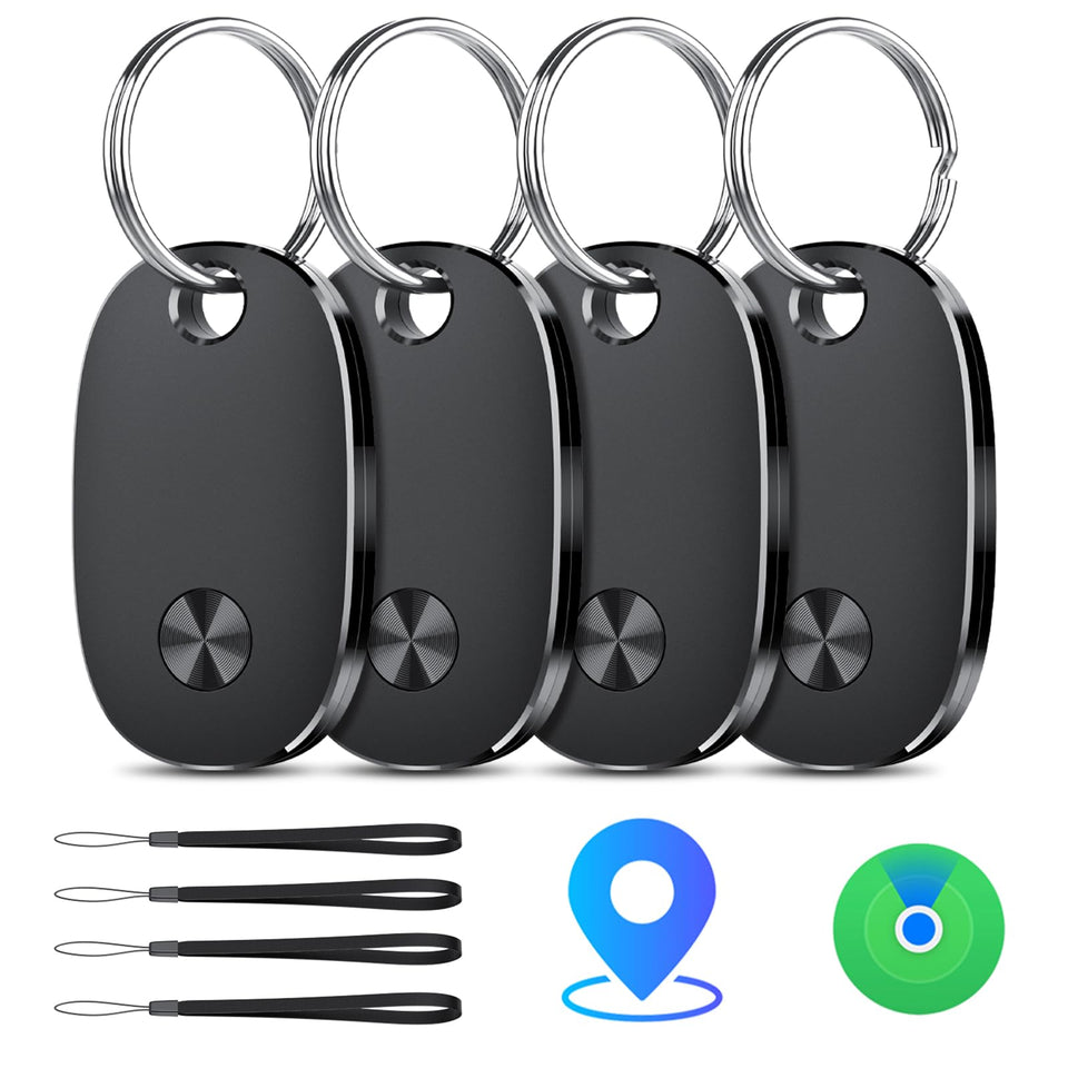 aowoka tracker tags-4-pack front view shows compact design for luggage