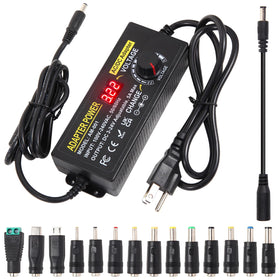AOYADAISU universal power adapter with 14 tips for versatile device compatibility.