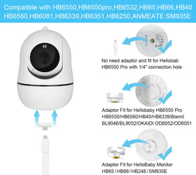 AOZTSUN clip mount securing HelloBaby HB66 to a nearby surface for flexible viewing