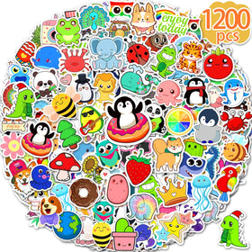 Apakkai 1200 stickers set of cute animals for kids, waterproof and durable.