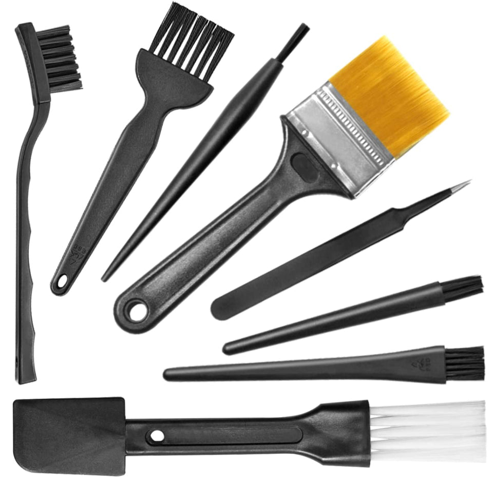 APBFH round-handle brush cleans tight electronics spaces and details.