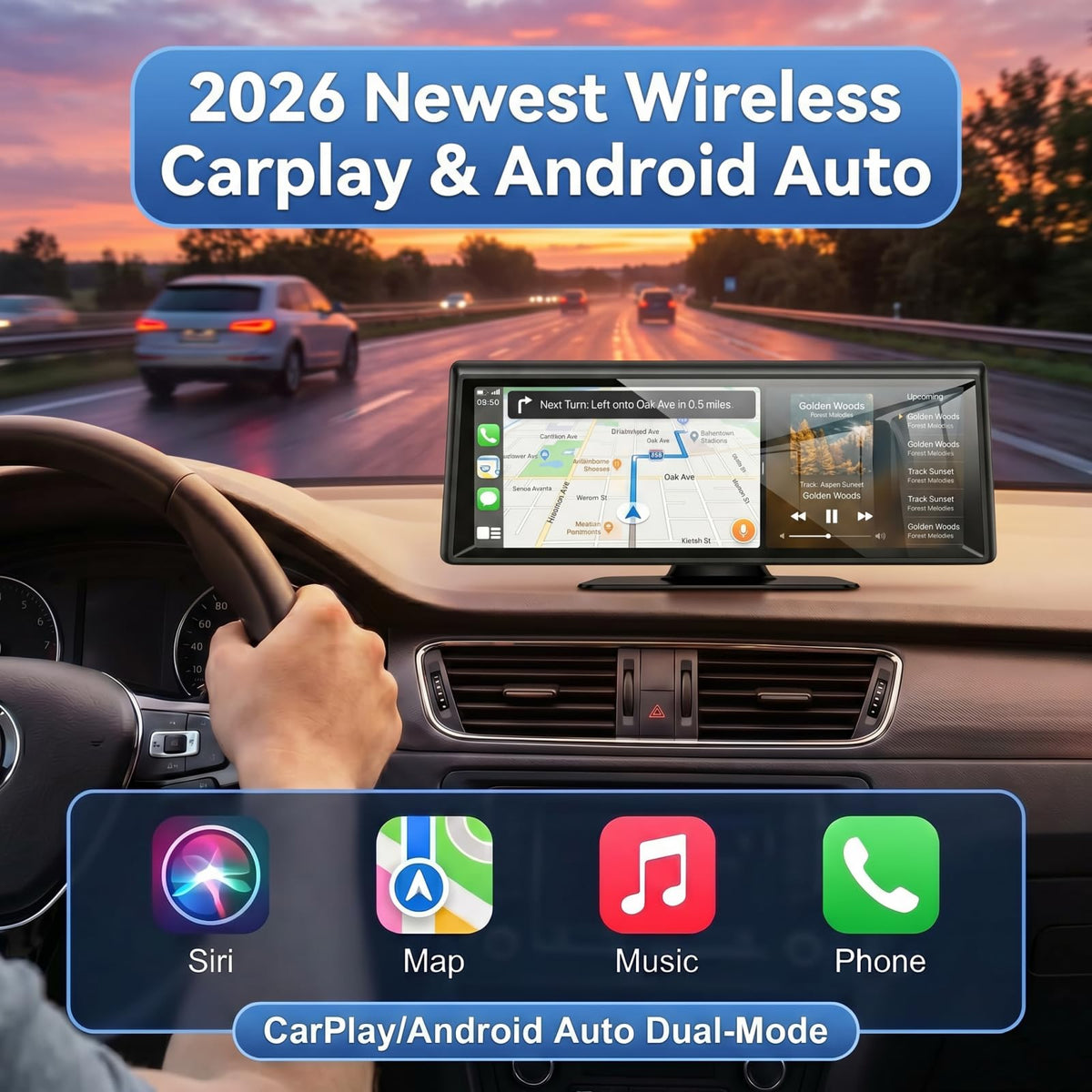 Apenet front dash cam delivers 2K video for clear, detailed road footage.