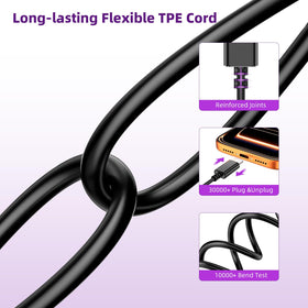 APETOO tangle-resistant cable texture for durable everyday use