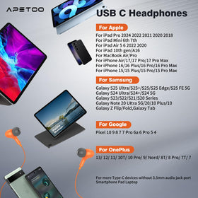 APETOO extra ear tips ensure secure fit for different ears.