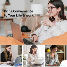 APETOO earbuds connected to laptop during video call for clear communication