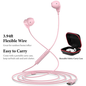 APETOO USB-C earphones with reinforced cord for durability and comfort