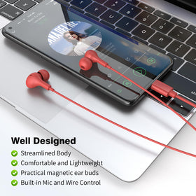 APETOO compact carrying case keeps earbuds protected when traveling.