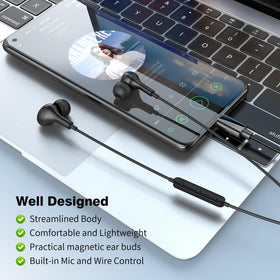 APETOO USB-C headphones compatible with Galaxy, Pixel, iPhone and more devices.
