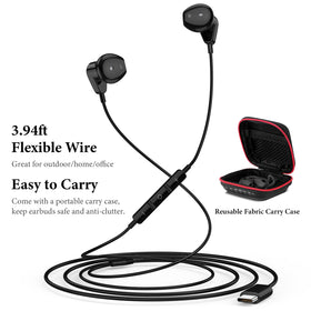 APETOO USB-C earphones use copper wire for flexible movement.