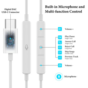 APETOO USB-C headphones ergonomic design with comfortable half in ear fit