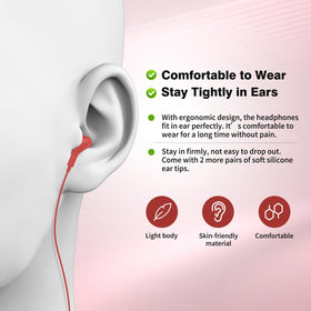 APETOO USB-C earphones with inline controls for volume and track changes.