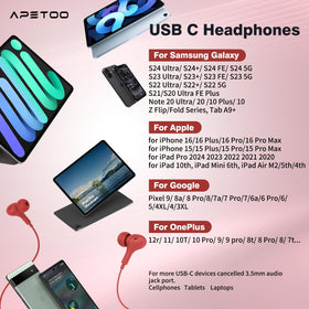 APETOO earbuds magnetic back for quick drape when not in use.