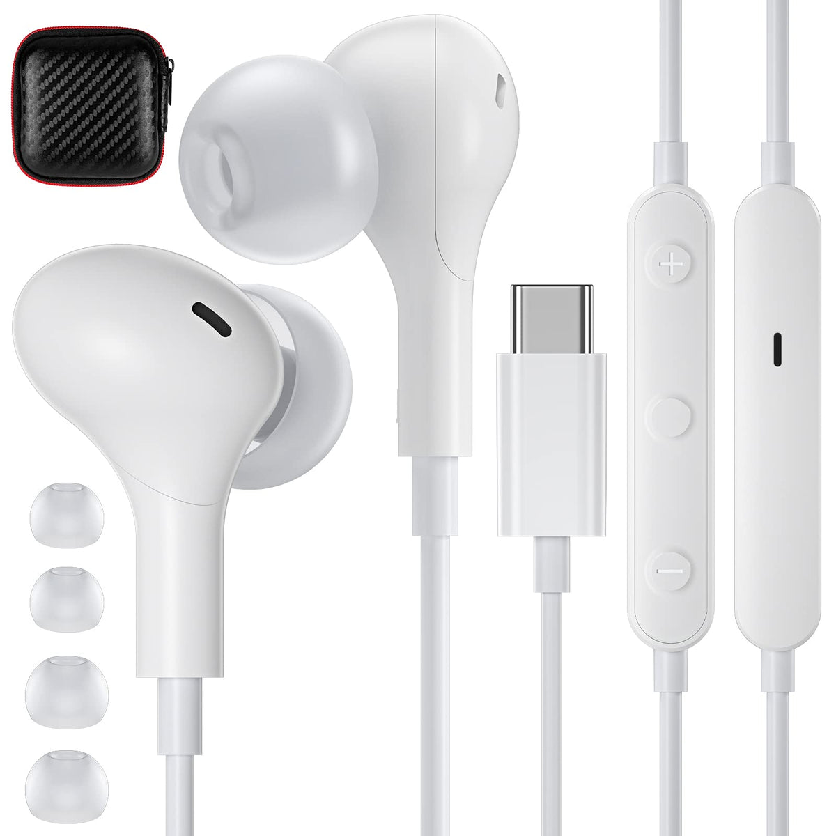 APETOO USB-C headphones with magnetic design for easy neck wear