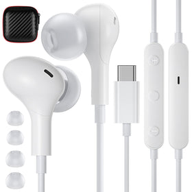 APETOO USB-C headphones with magnetic design for easy neck wear