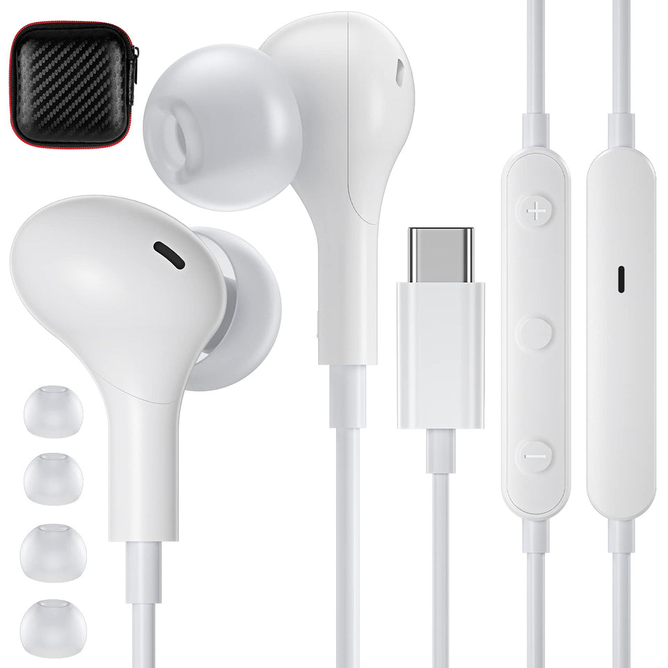 APETOO USB-C headphones with magnetic design for easy neck wear