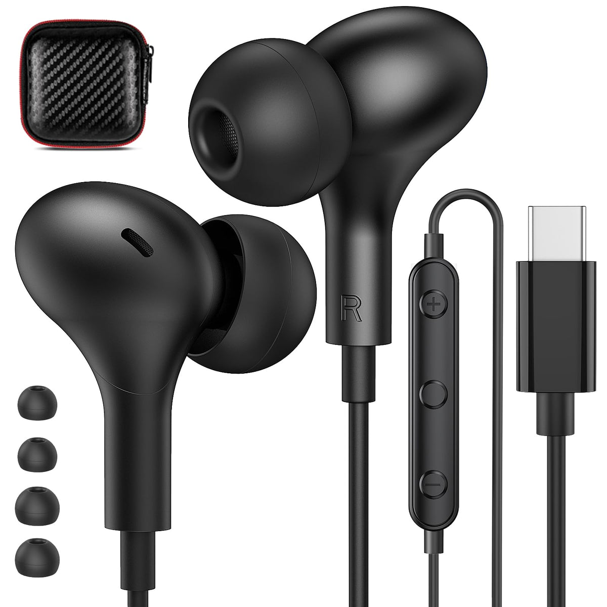 APETOO USB-C headphones with magnetic design for secure wear and quick access.