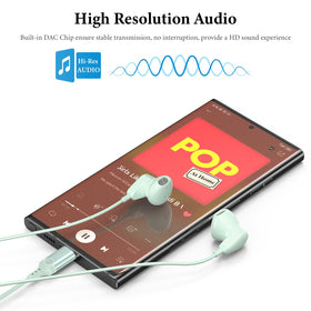 APETOO USB-C headphones with mic remote inline for easy call control