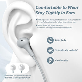 APETOO USB-C headphones built-in mic for hands-free calls