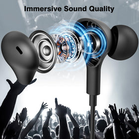 APETOO USB-C headphones with noise isolation using silicone tips for focused listening.