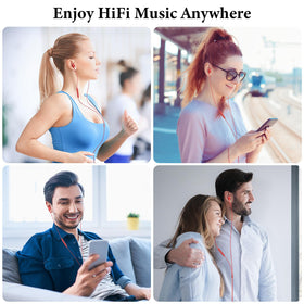 APETOO red storage case with earphones for portability