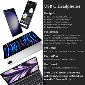 APETOO red USB-C headphones compatibility across devices