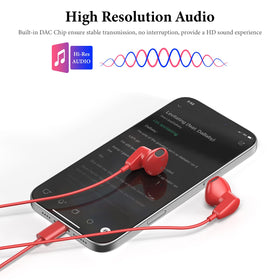 APETOO USB-C headphones red side view compact design