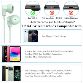 APETOO USB-C headphones with reinforced cord for durability
