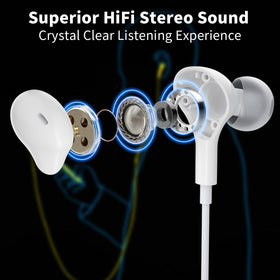 APETOO USB headphones with built-in mic for clear online calls