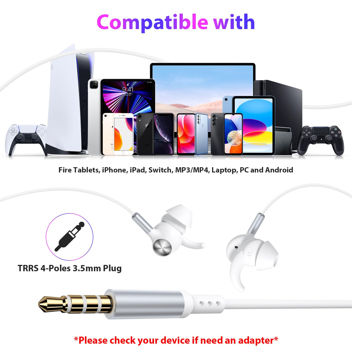 APETOO wired earbuds magnetic adsorption for easy neck storage between breaks