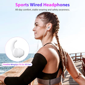 APETOO wired earbuds soft wingtips providing stable comfort during activity