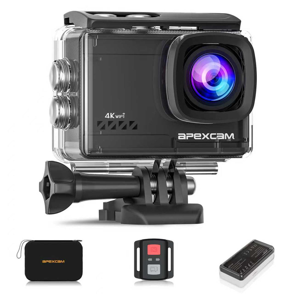 Apexcam M80 AIR front view showing lens and controls for clear framing
