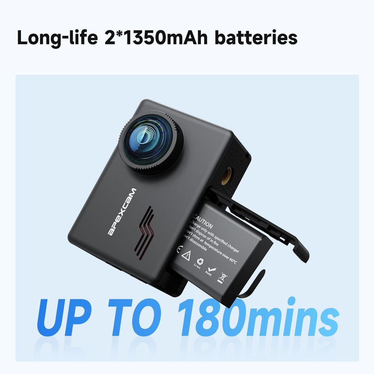Apexcam 2.4G remote control in hand, convenient distant operation